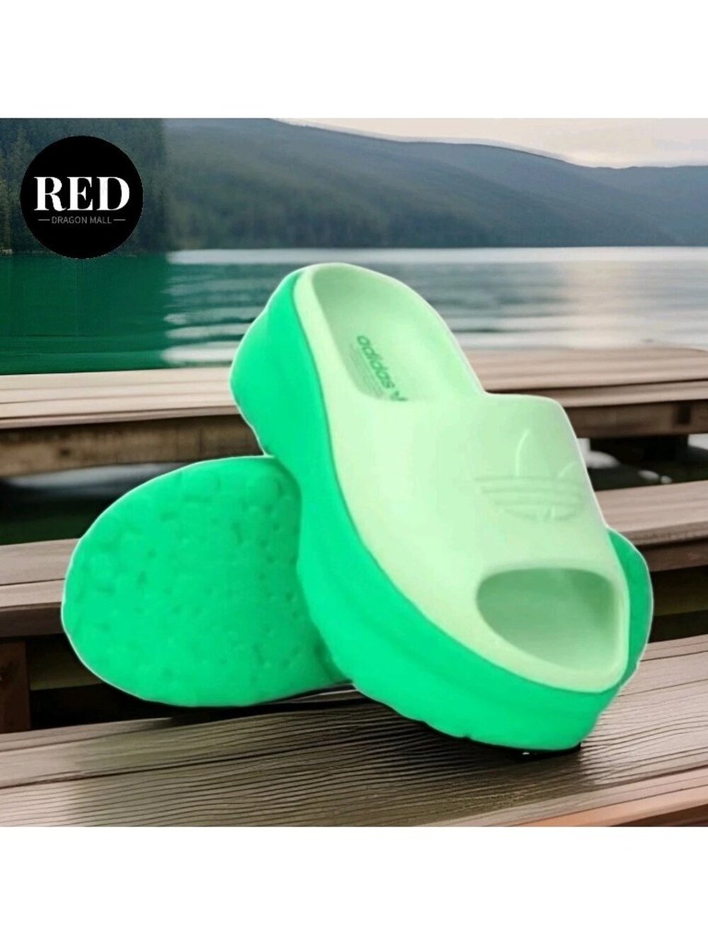 Adidas AdiFOM Stan Slide Energy Green JI2612 - Women's Size 10
